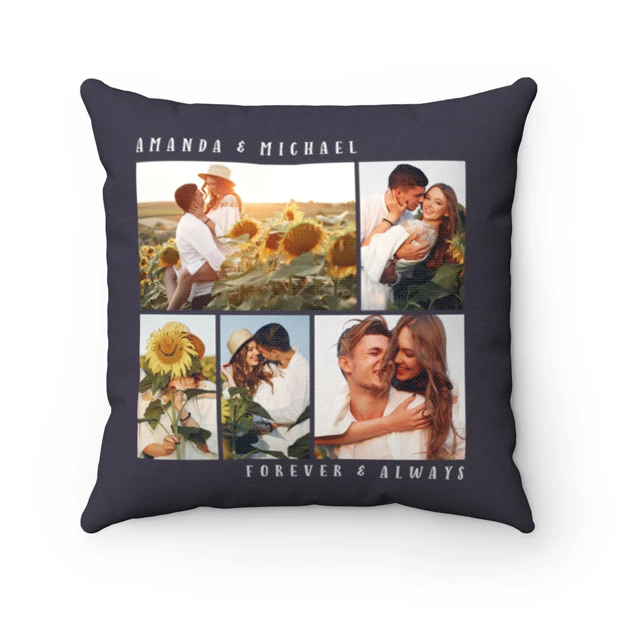 Custom Photo Collage Pillow With Insert Personalized Pillow With A Photo Milestone Pillowcase Aniversary Gift